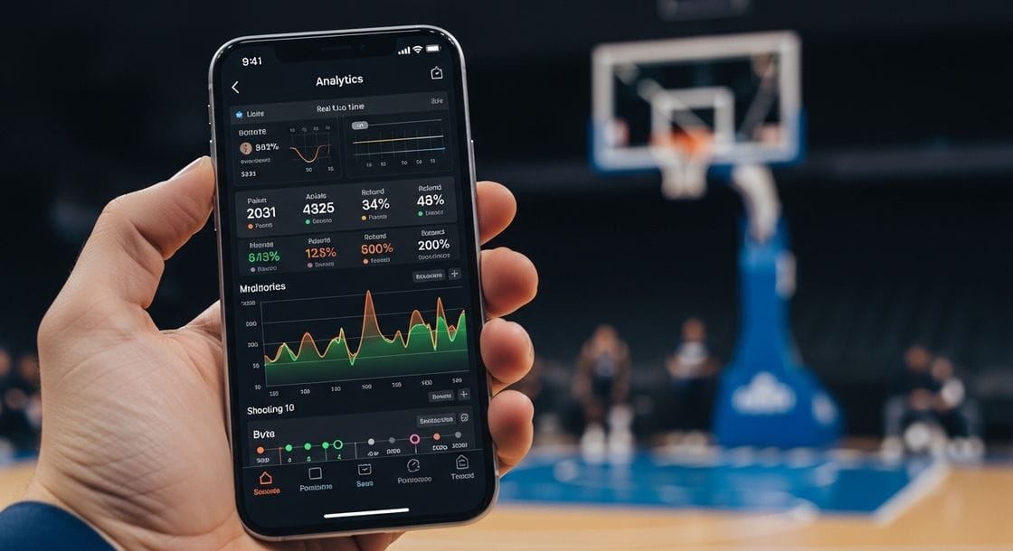 Apps de Estatísticas em Tempo Real para Partidas de Basquete