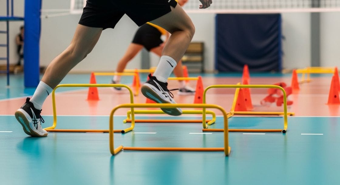 Cones e Barreiras para Circuitos de Agilidade no Vôlei