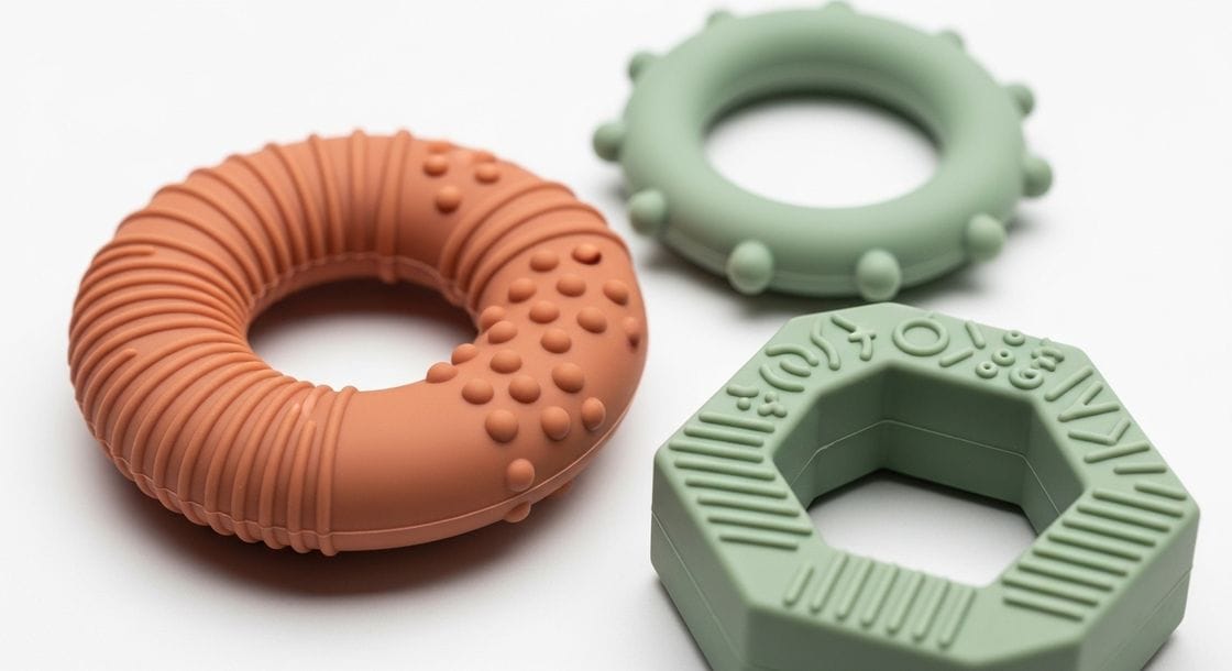 Mordedores de Silicone que Acalmam a Fase de Dentição