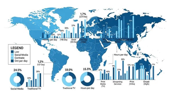 Tendências de Consumo de Mídia em Diferentes Regiões